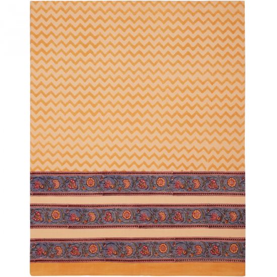Dragonfly Chevron Flat Sheets - Mustard Yellow
